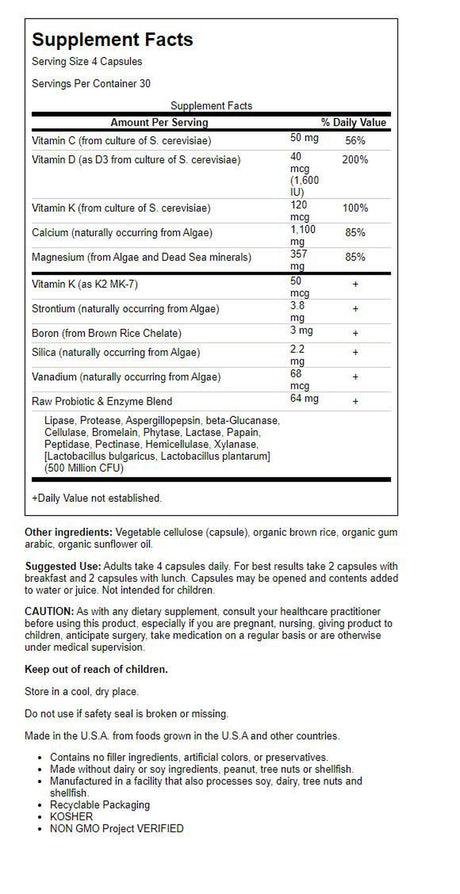 Garden of Life Vitamin Code Raw Calcium 120 Capsules