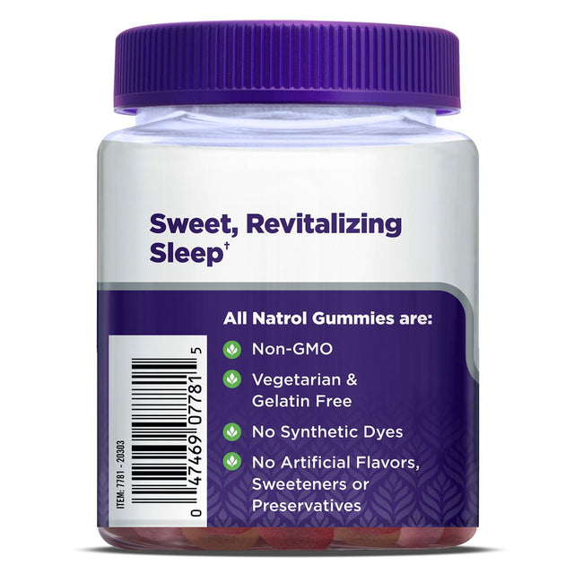 Natrol Sleep+ Beauty Gummies, Skin, Hair, Nails Support, Raspberry, 60 Count