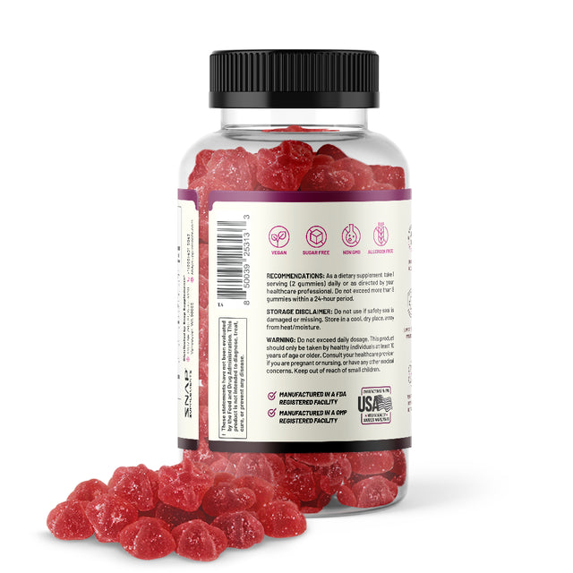 Snap Supplements Elderberry Immune Booster Gummies - Vitamin C, Propolis, Echinacea Extract for Kids & Adults - 60 Gummy