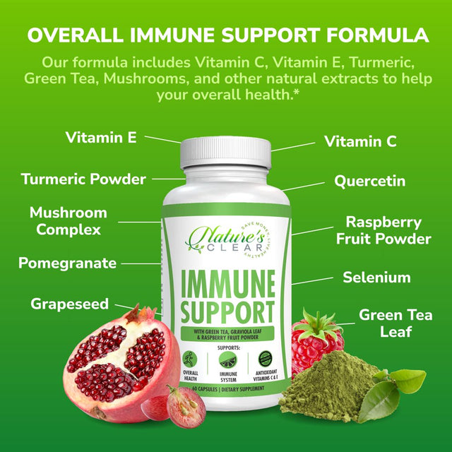 Nature'S Clear Immune Support Supplement for Immunity Booster, 60 Capsules