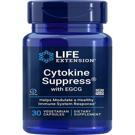 Life Extension Cytokine Suppress® with EGCG - Support a Healthy Inflammatory Response - Gluten-Free, Non-Gmo - 30 Vegetarian Capsules