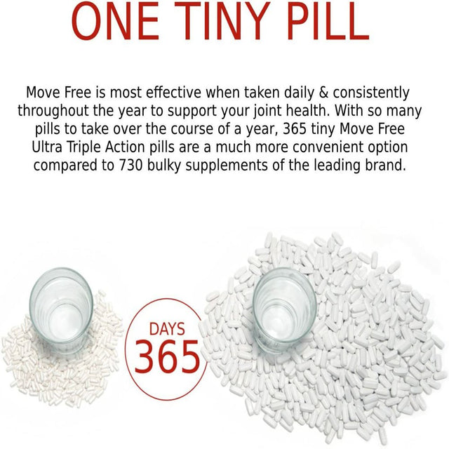 Schiff Move Free Ultra Triple-Action Tablets (75 Count) (Pack of 6)