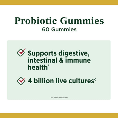 Nature'S Bounty Probiotic Gummies for Digestive Health, Multi-Flavored, 60 Ct