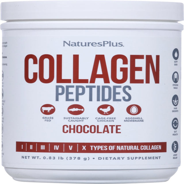 Nature'S plus Chocolate Collagen Peptides 0.83 Lb (378 G) Powder