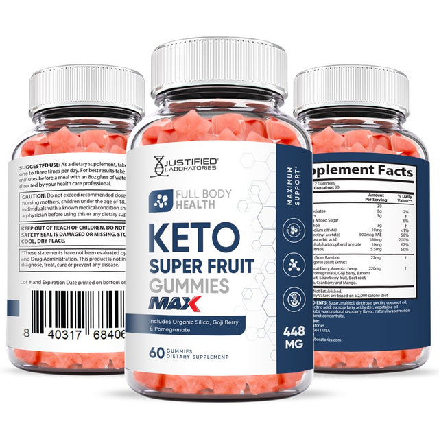 (5 Pack) Full Body Keto Extreme ACV Gummies 2000Mg Dietary Supplement 300 Gummys