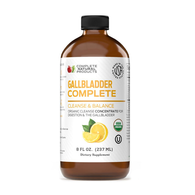 Complete Natural Gallbladder Complete - Liquid Supplement for Gallbladder Support, Liver Cleanse, and Digestive Health with Apple Cider Vinegar, Turmeric, Beet, Digestive Enzymes, Milk Thistle - 8Oz