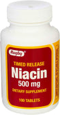 Major 10006070009 Niacin 500Mg Timed Release Captabs 100Ct (Pack of 3)