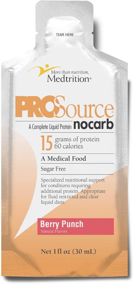 Medtrition Prosource Nocarb Berry Punch Liquid Packets