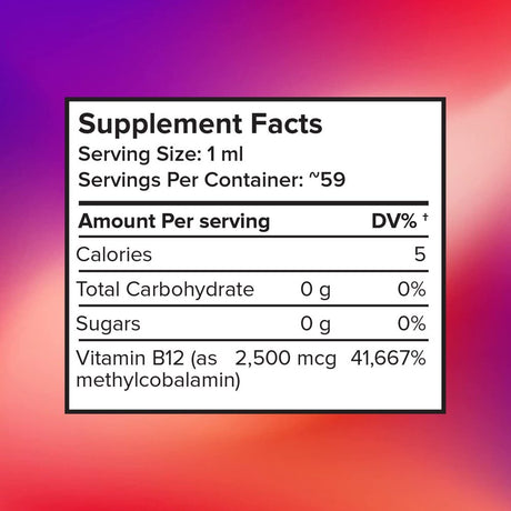 Liquid Health 2 Pack Vitamin B12 Liquid Pure Methyl Drops, Methylcobalamin Energy Boost Natural Vegan Safe Sublingual Hydroxocobalamin -2 Fl Oz