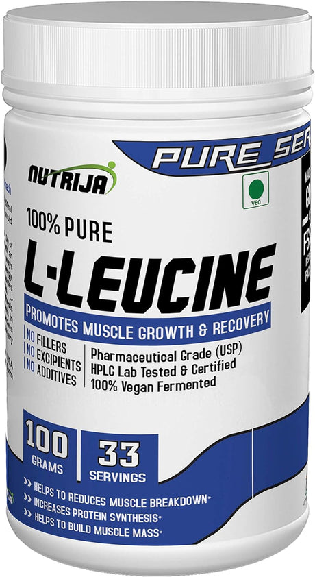 L-Leucine - 100Grams, 100% Pure & USP Grade - Ideal Intra Workout Supplement