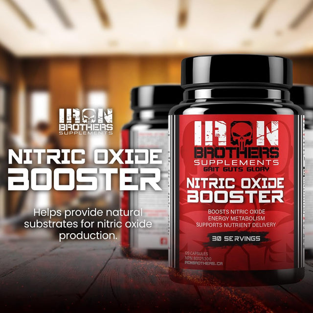 Nitric Oxide Booster | Extra Strength Pumps Supplements | Pre-Workout with L-Arginine | Maximum Blood Flow & Vascularity | Increase Muscle Pumps, Energy & Endurance - 120 Veggie Capsules