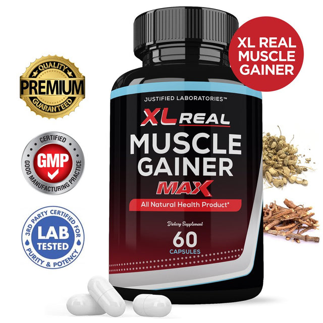 XL Real Muscle Gainer Max Men’S Health Supplement 60 Capsules