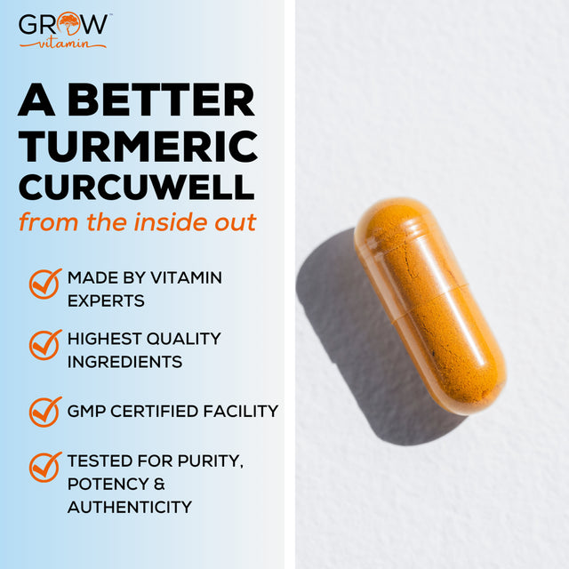 CURCUMIN+ - Turmeric Curcumin with Bioperine 95% Curcuminoids - Turmeric Curcumin Supplement for Brain, Heart & Joint Support - anti Inflammatory Supplement - Turmeric and Black Pepper - 60 Capsules