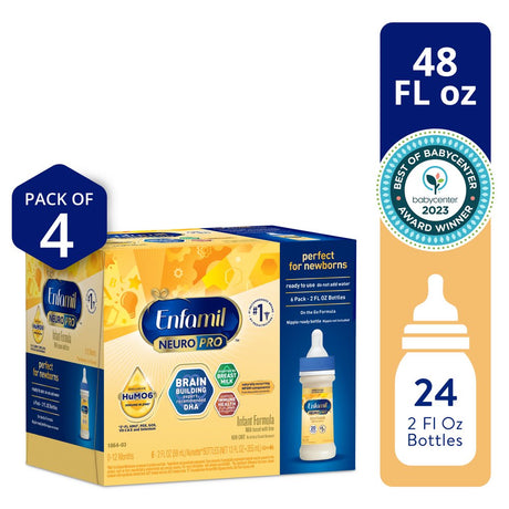 Enfamil Neuropro Baby Formula, Milk-Based Infant Nutrition, MFGM* 5-Year Benefit, Expert-Recommended Brain-Building Omega-3 DHA, Exclusive Humo6 Immune Blend, Non-Gmo, 2 ​Fl Oz, 24 Count