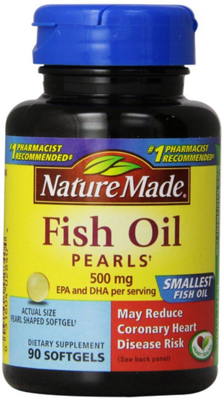 Nature Made Omega-3 Pearls, 500 Mg Softgels 90 Ea (Pack of 2)