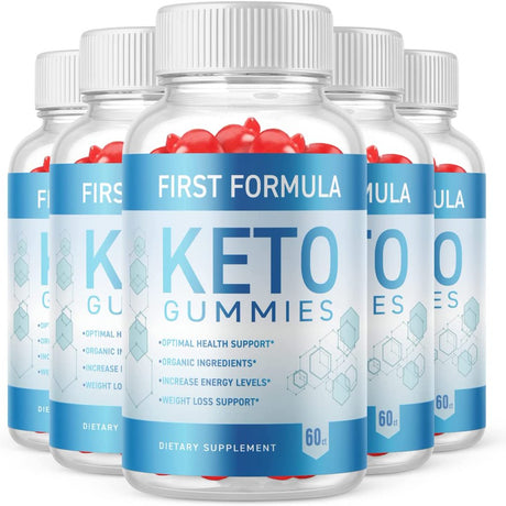 (5 Pack) First Formula Keto ACV Gummies - Supplement for Weight Loss - Energy & Focus Boosting Dietary Supplements for Weight Management & Metabolism - Fat Burn - 300 Gummies