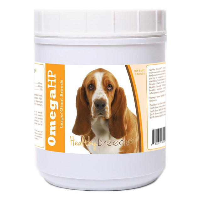 Healthy Breeds Basset Hound Omega HP Fatty Acid Skin and Coat Support Soft Chews