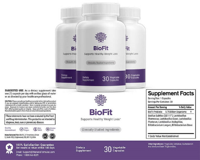 Biofit - Pills to Support Healthy Gut Flora - Energy Boosting Dietary Supplements for Weight Management and Metabolism - Advanced Ketogenic Ketones - 60 Capsules (1 Pack)