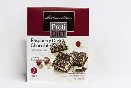 Ideal Protein Compatible Protidiet Raspberry Dark Chocolate High Protein Bar Square