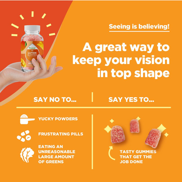 Lutein and Zeaxanthin Eye Vitamin Gummies - Delicious Zeaxanthin plus Lutein Gummies with Eye Health Vitamins for Adults for Vision and Clarity