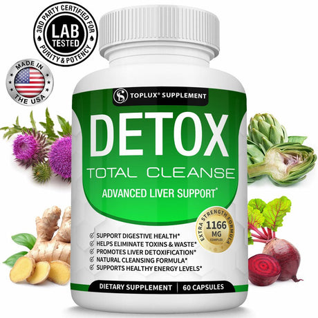 Liver Cleanse Detox Colon & Repair Formula +22 Herbs Support 60 Capsule