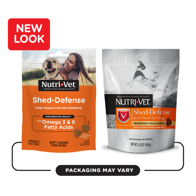 Nutri-Vet Shed Defense Soft Chews for Dogs | Supports Normal Shedding and Healthy Coat | 60 Soft Chews