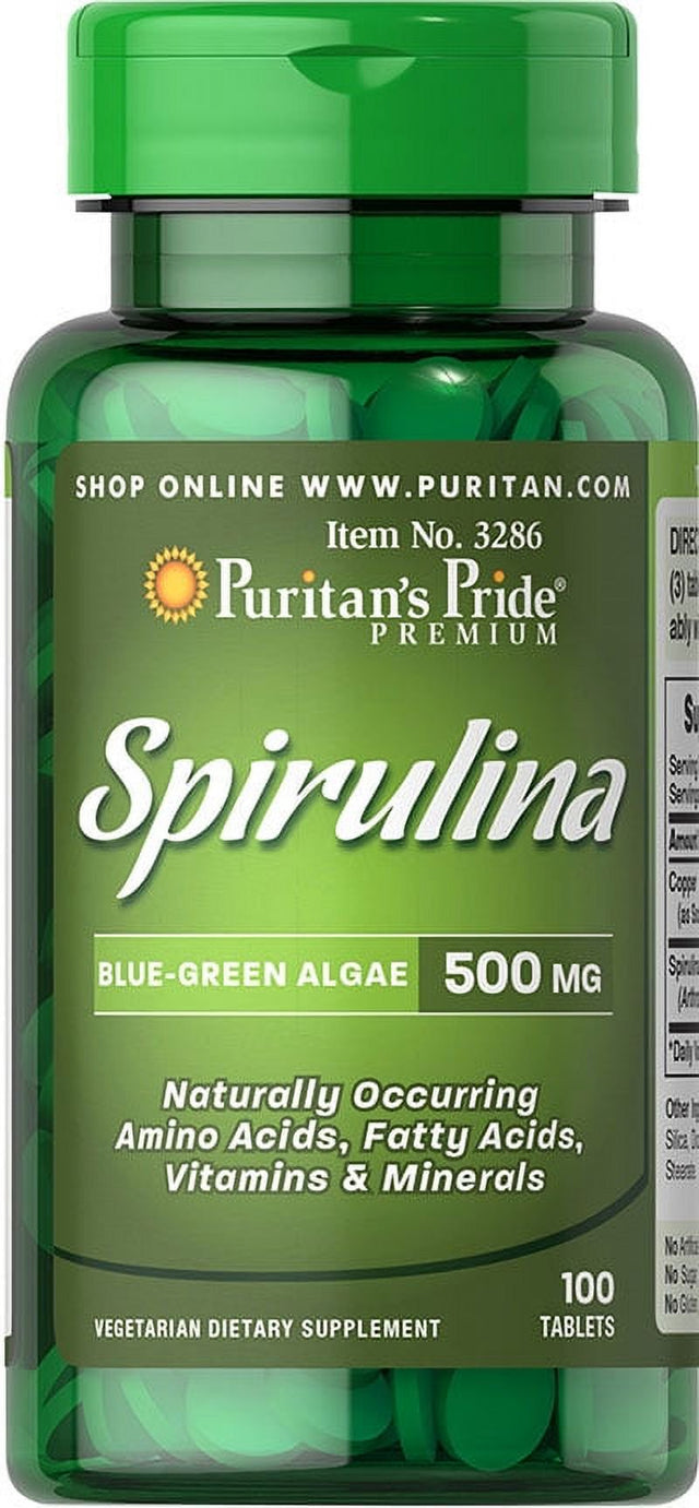 Puritan'S Pride Spirulina 500 Mg - 100 Tablets