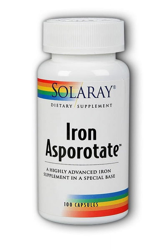 Solaray Iron Asporotate 18 Mg Capsules, 100 Ct