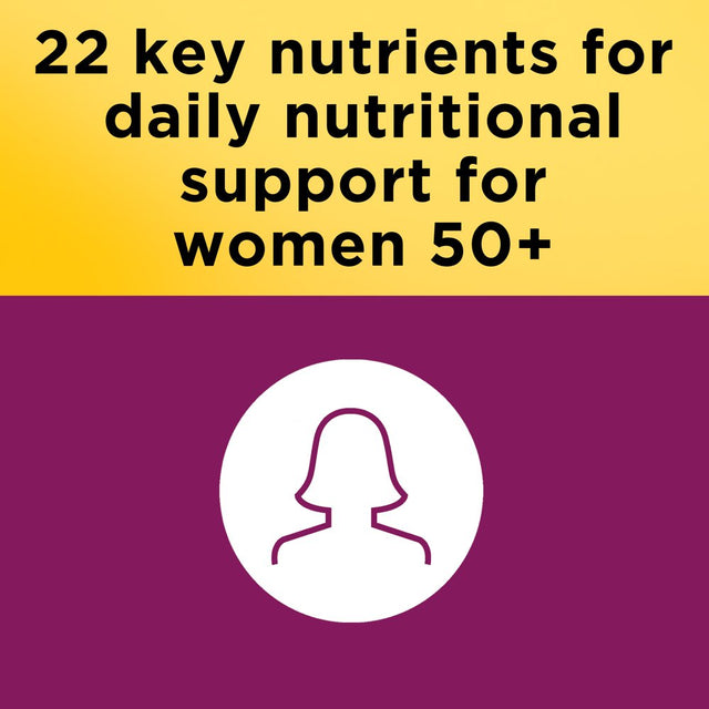 Nature Made Multivitamin for Her 50+ with No Iron Tablets, Women'S Multivitamin, 90 Count