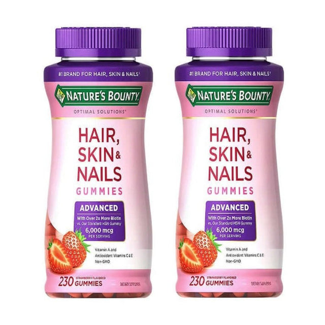 Nature'S Bounty Hair, Skin and Nails Advanced, 230 Gummies 2PK