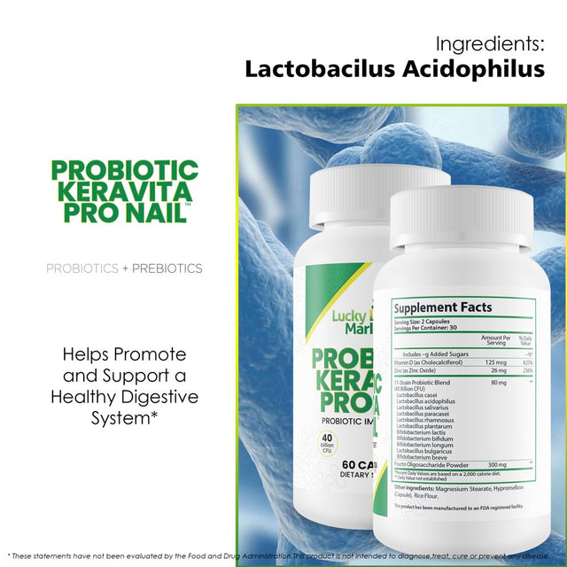 Probiotic Keravita Pro Nail - Probiotic Immune Support to Help Support the Body to Naturally Defend against Fungus - Promote Clear Nails - Support Healthy Gut Microbiome to Aid Immune Response