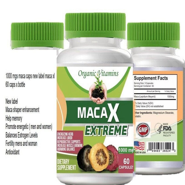 Macaxl Extreme BUTT BOOSTER Supplement 1000Mg 60 Capsules