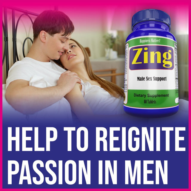 Zing Male Testosterone Supplements, Energy & Stamina Booster (Pack of 2)