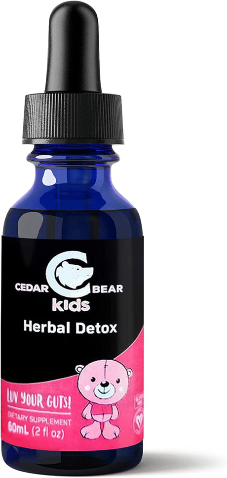 Cedar Bear Herbal Detox for Kids Is a Liquid Herbal Supplement That Helps the Immune System & Protects Organs That Are Often Affected 2 Fl Oz / 60 Ml