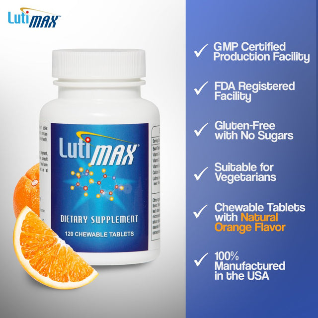 Lutimax Luteolin Complex W/ Rutin 4 Pack -120 Chewable Tablets for Brain & Immune Support