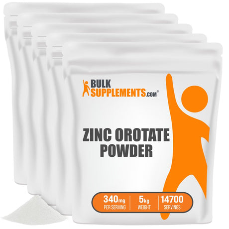 Bulksupplements.Com Zinc Orotate Powder - Pure Zinc - Zinc 15 Mg - Vegan Zinc Supplements - Zinc Immune Support - Elemental Zinc (5 Kilograms)