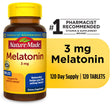 Nature Made Melatonin 3 Mg Tablets, 100% Drug Free Sleep Aid for Adults, 120 Count