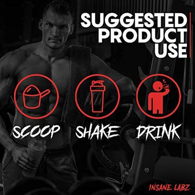 Insane Labz Hellboy Edition, High Stimulant Pre Workout Powder and NO Booster with Beta Alanine, L Citrulline, and Caffeine, Boosts Focus, Energy, Endurance, Nitric Oxide Levels, 35 Srvgs