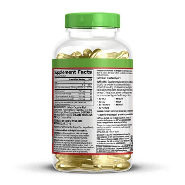 M-M 600Mg Omega-3 from Fish Oil with 50 Mcg Vitamin D3 (200 Ct.)