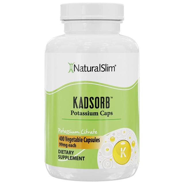 Naturalslim Kadsorb® Potassium Citrate Capsules - Supports Electrolyte Balance & Normal Ph 400 Ct