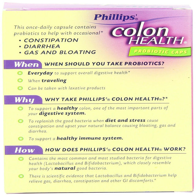 Phillips' Colon Health Probiotic One Daily Capsules, 30 Ct