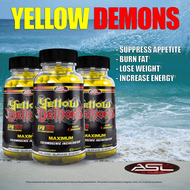 YELLOW DEMONS Thermogenic Fat Burner Anabolic Science Labs, Best 100% Complete All in One Appetite Suppressant, Clean Energy, Weight Loss, Fat Cutter