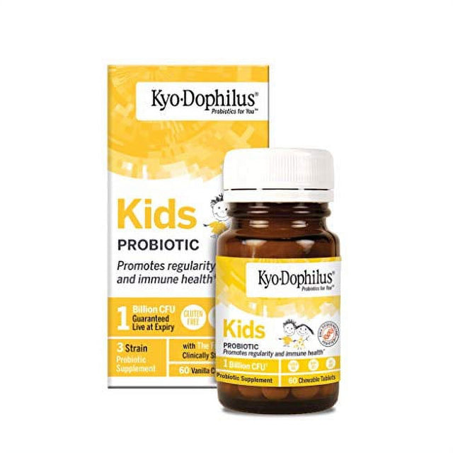 Kyo-Dophilius Kids Probiotic, Promotes Regularity and Immune Health*, 60 Tablets (Packaging May Vary)