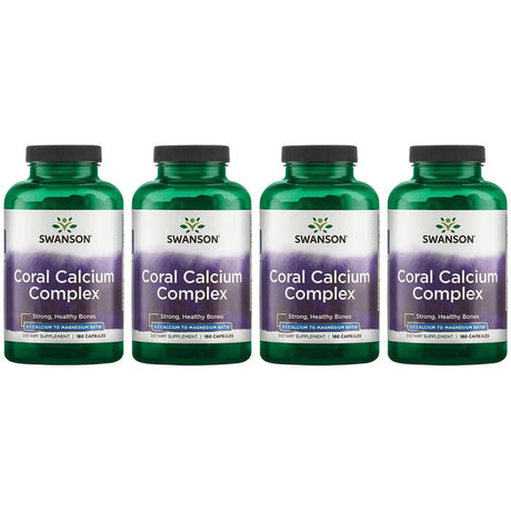 Swanson Coral Calcium Complex 180 Caps 4 Pack