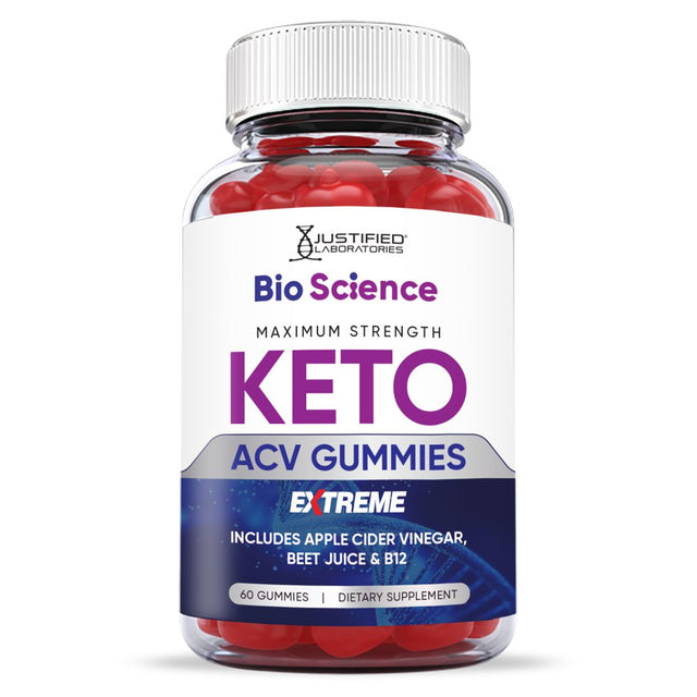 (5 Pack) Bio Science Keto Extreme ACV Gummies 2000Mg Dietary Supplement 300 Gummys