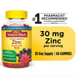 Nature Made Extra Strength Zinc Gummies 30 Mg, Dietary Supplement for Immune Health, 60 Count