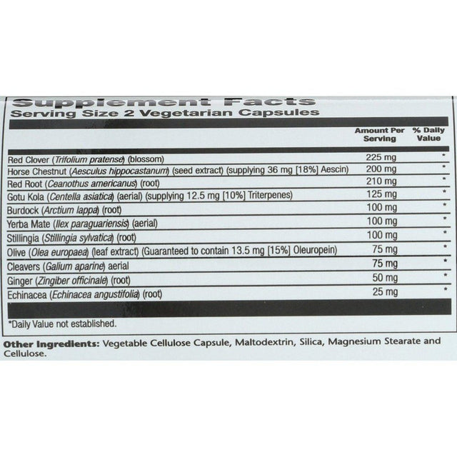 Solaray Total Cleanse Lymph | Red Root, Echinacea, Ginger and More for Healthy Cleansing Support | 60 Vegcaps, 30 Serv.