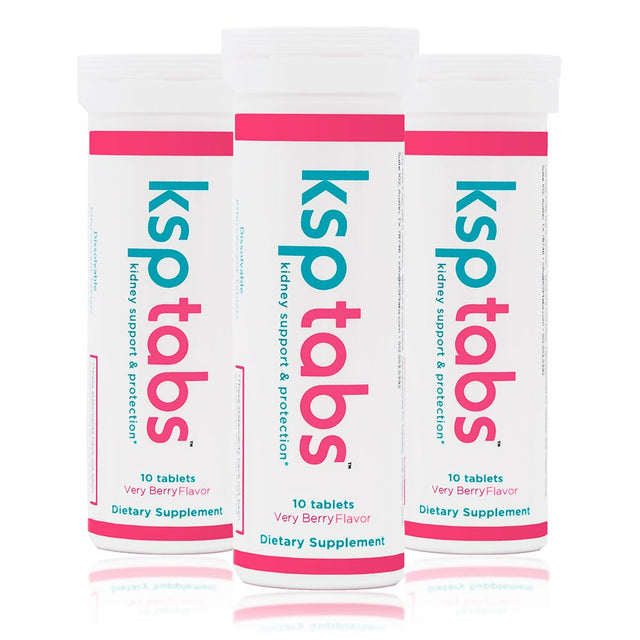 Ksptabs Hydration & Kidney Stone Treatment Tablets - Very Berry - 3 Pack