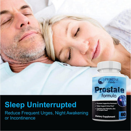 Pristine Foods Prostate Support Supplement - Improves Urinary Health, Bladder Discomfort, Reduce Nighttime Urination, Promote Sleep - 2 Pack