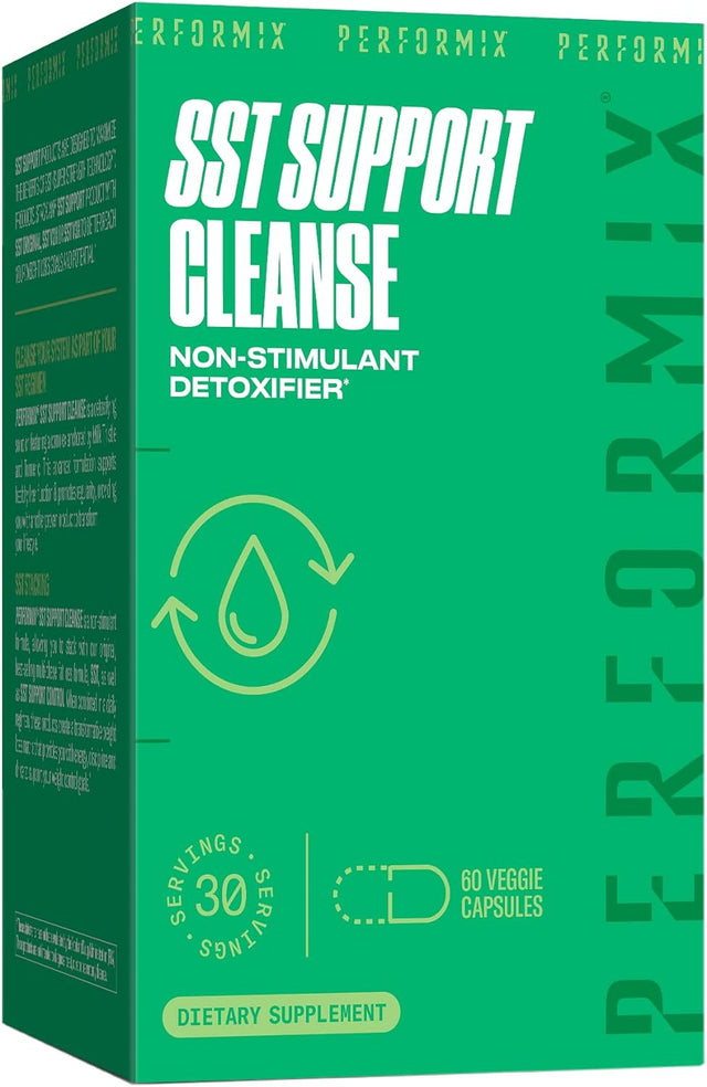 PERFORMIX SST Support Cleanse Non-Stimulant Liver Detox 60 Capsules - Made with Milk Thistle and Turmeric to Support Healthy Liver Function and Promotes Regularity